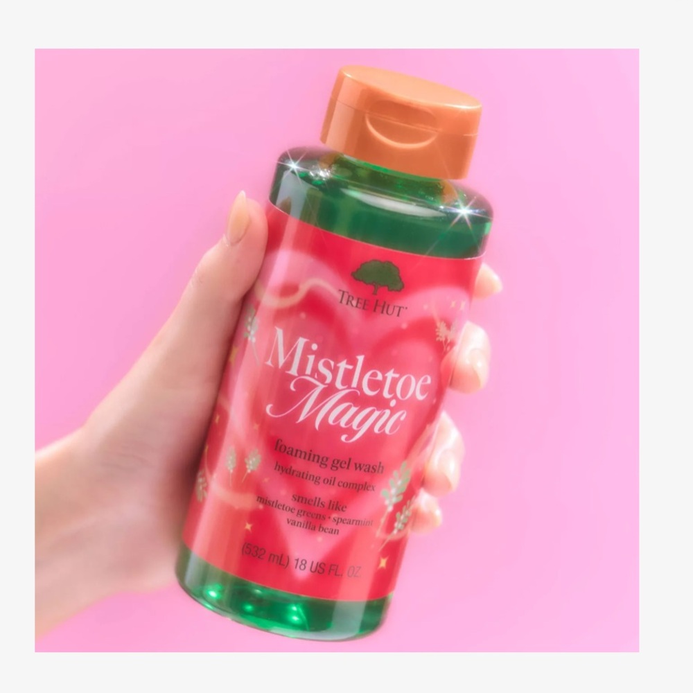 New Tree hut Mistletoe Magic Foaming Gel Wash - Green and Red 18FL OZ big bottle - Picture 3 of 4